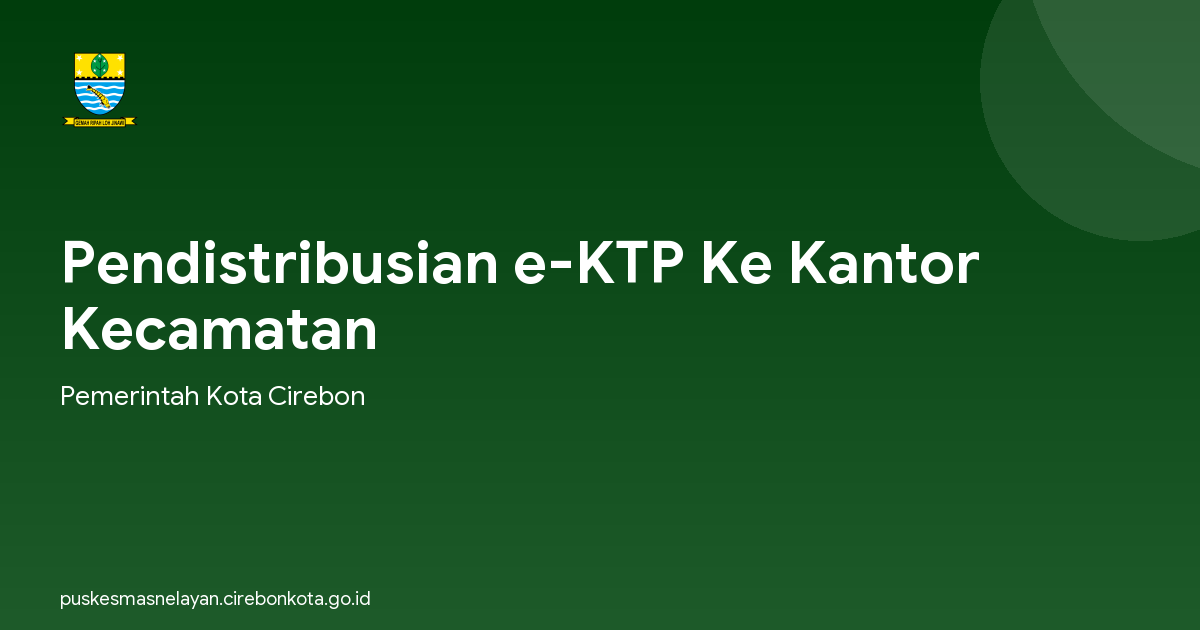 Pendistribusian e-KTP Ke Kantor Kecamatan